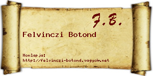 Felvinczi Botond névjegykártya